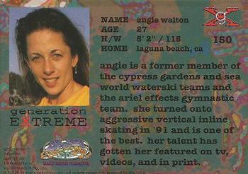 1994 Vision Generation Extreme #150 Angie Walton Back